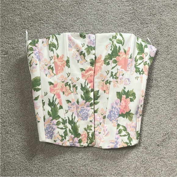 Zara Floral Corset Top, new with tags - Picture 5 of 7
